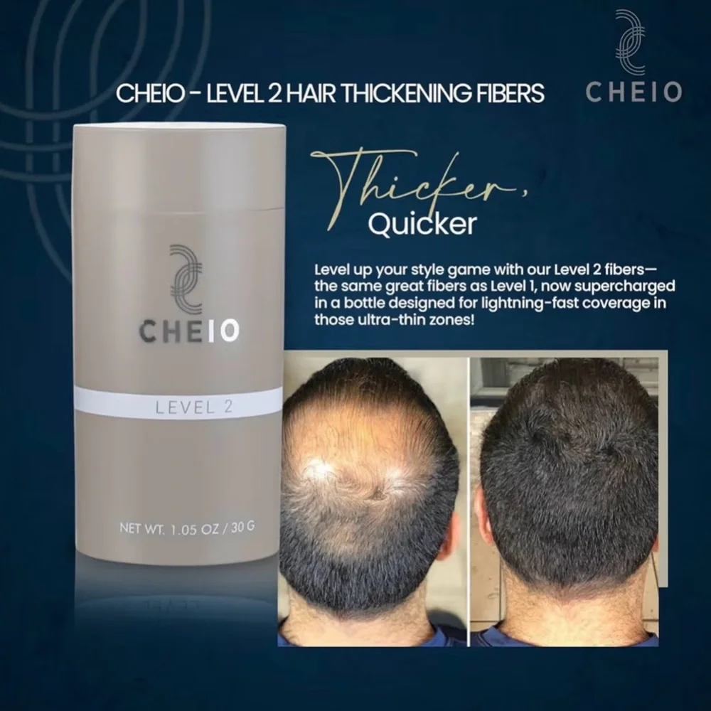 Cheio Thickening Hair Fibers Medium Brown Level 2  Covers‎ Spots in Seconds 30g